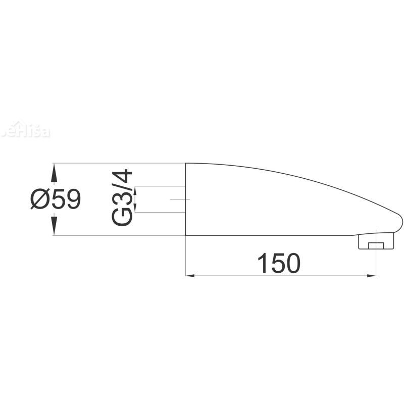 Stenski izliv za kopalno kad Prestige UNITAS 12201
