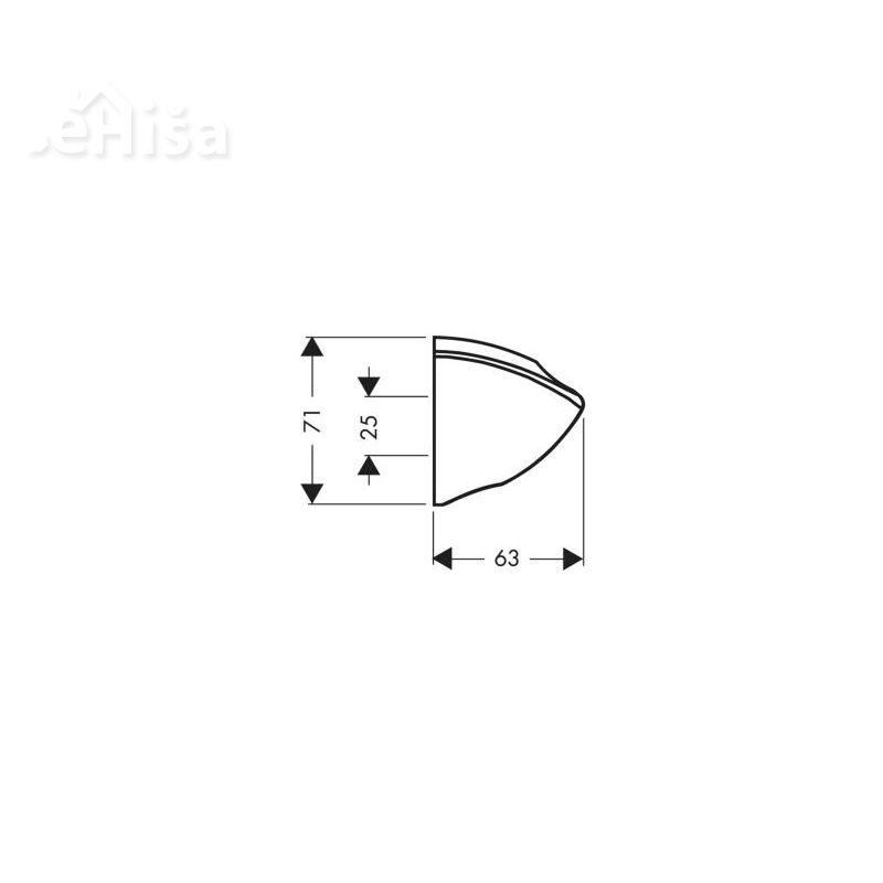 Stenski nosilec za tuš ročko Porter C krom HANSGROHE 27521000