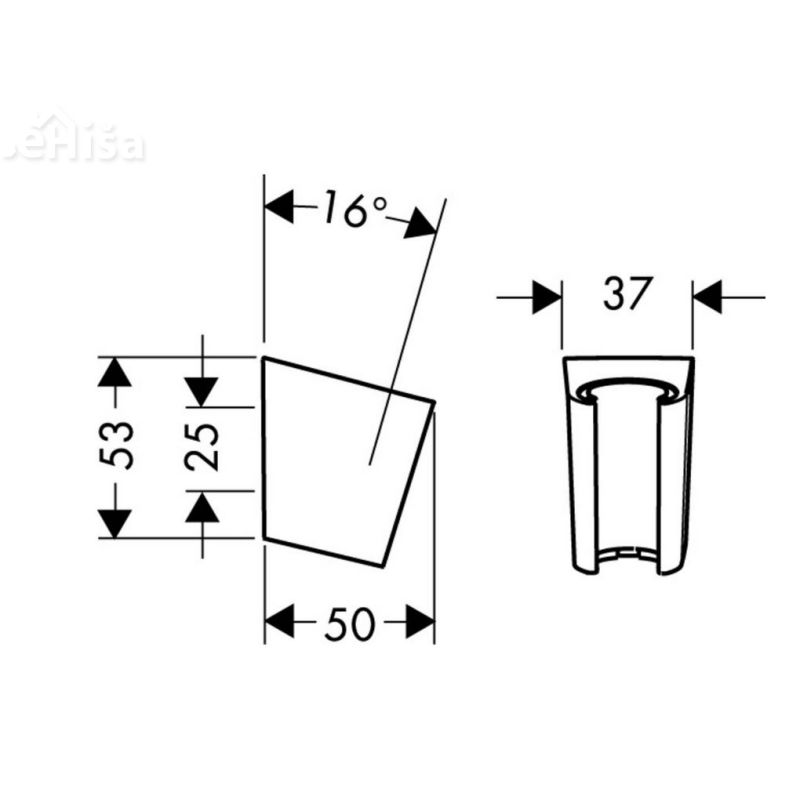 Stenski nosilec za tuš ročko Porter S krom HANSGROHE 28331000