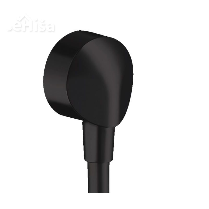 Stenski priključek FixFit E črna mat HANSGROHE 26457670
