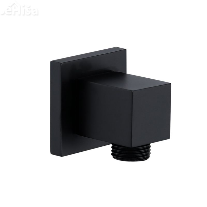 Stenski priključek za tuš cev SQ črna UNITAS 12214B
