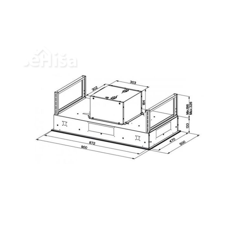 Stropna vgradna kuhinjska napa HEAVEN GLASS 2.0 EV8  WH A90 FABER 7612981195878
