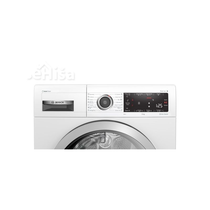 Sušilni stroj s toplotno črpalko 9 kg BOSCH WTX87KH1BY
