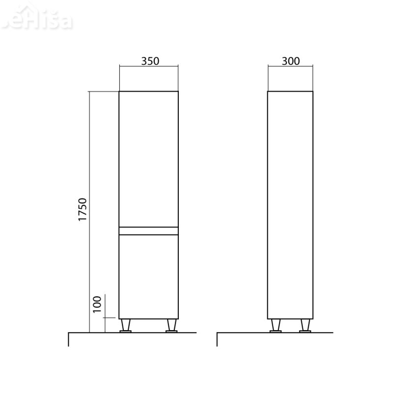 Talna omara Akcent rjava kostanj AQUA RODOS