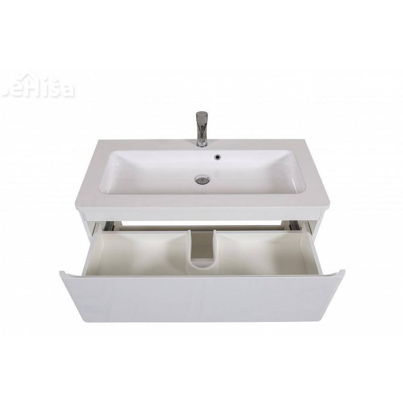 Talna omarica z umivalnikom Akcent 100 cm bela AQUA RODOS