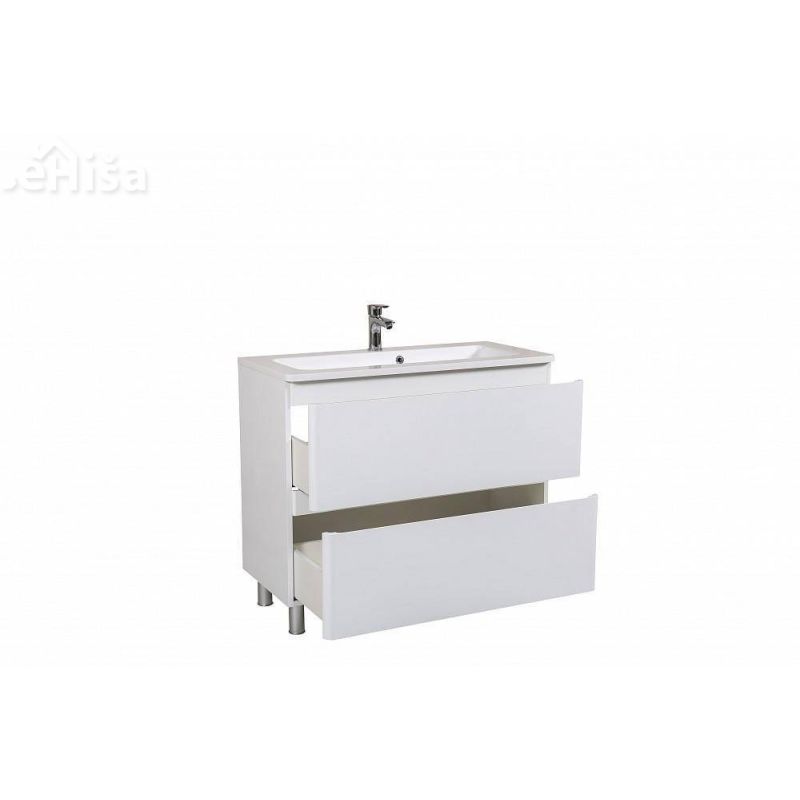 Talna omarica z umivalnikom Akcent 100 cm bela AQUA RODOS