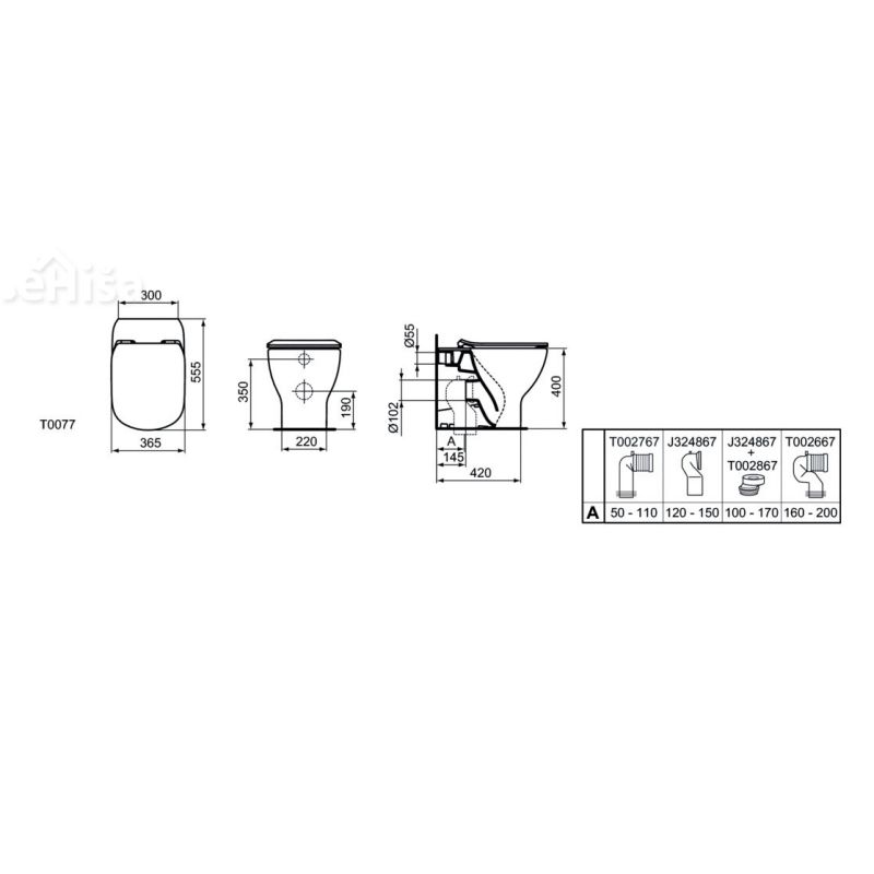 Talna WC školjka TESI Aquablade IDEAL STANDARD T007701
Talna WC školjka TESI Aquablade IDEAL STANDARD T007701