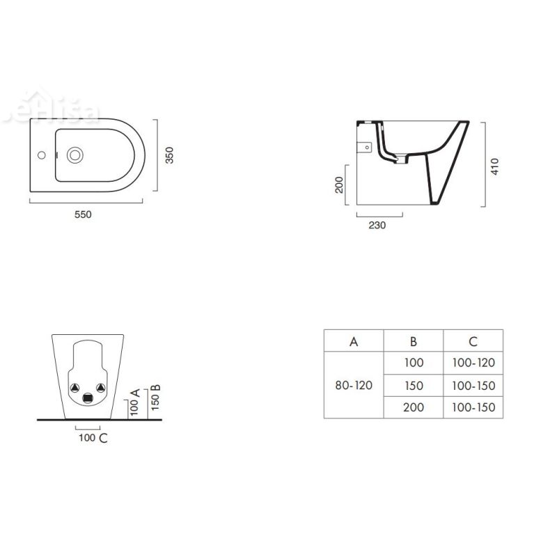 Talni bide ZERO 55x35 CATALNO 1BI55R00
