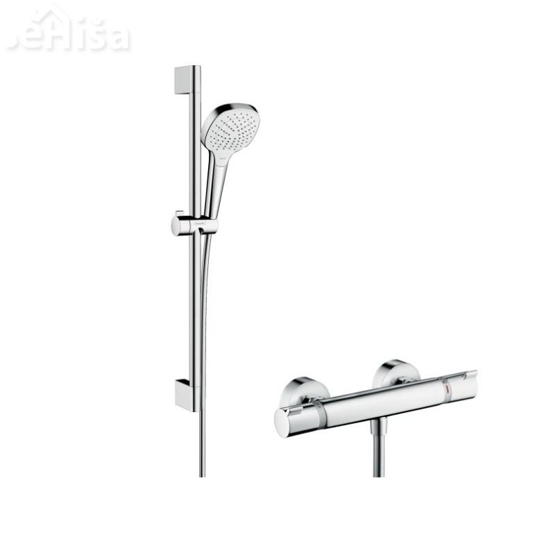 Termostatski stenski tuš komplet Croma Select E 65 cm bela-krom HANSGROHE 27081400
