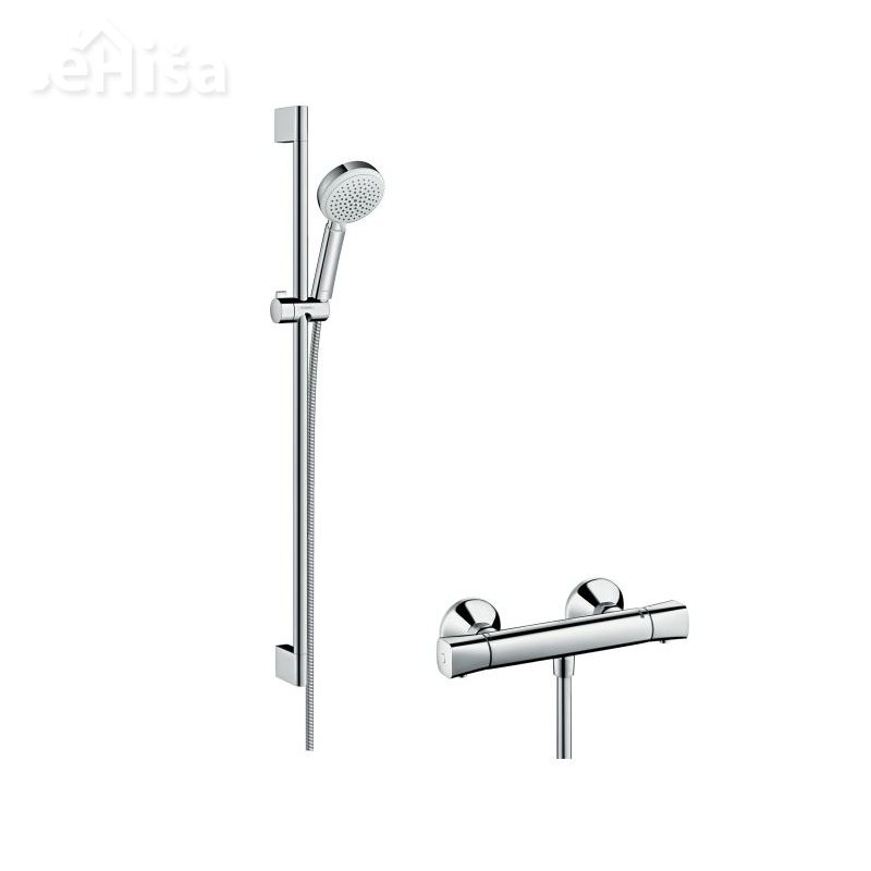 Termostatski stenski tuš komplet Crometta 100 90 cm bela-krom HANSGROHE 27031400
