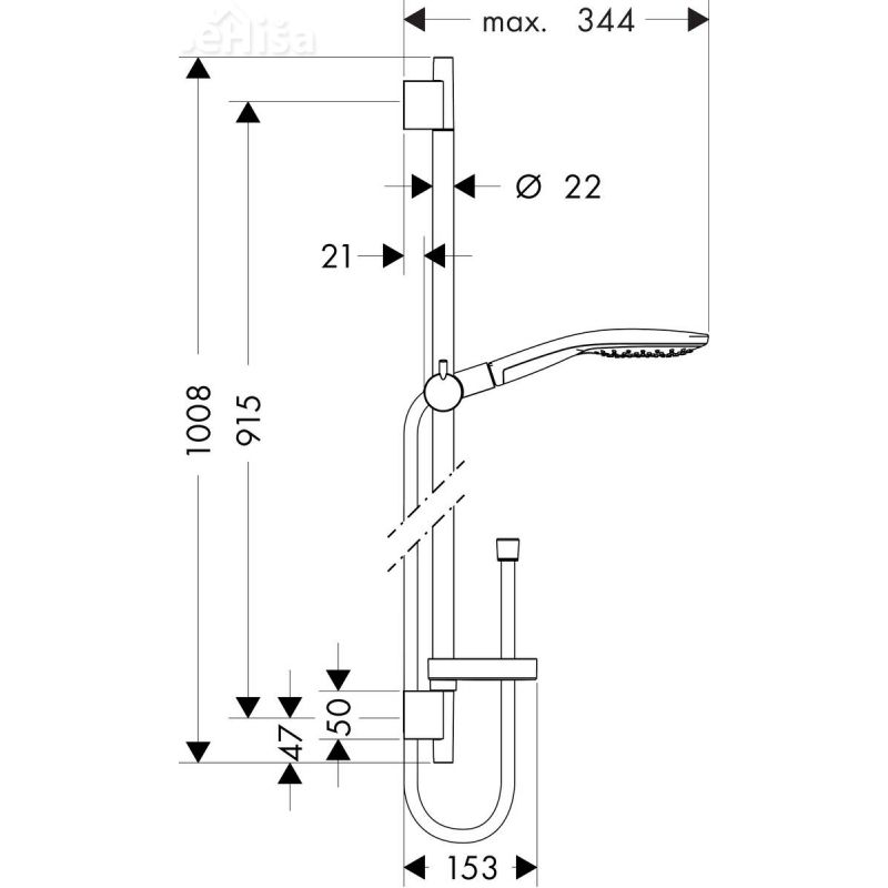 Termostatski tuš komplet Raindance Select S 150 krom HANSGROHE 27803000
