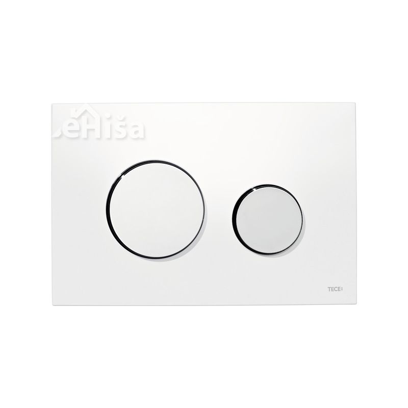 Tipka za dvokoličinsko splakovanje Loop bela-krom TECE 9240627