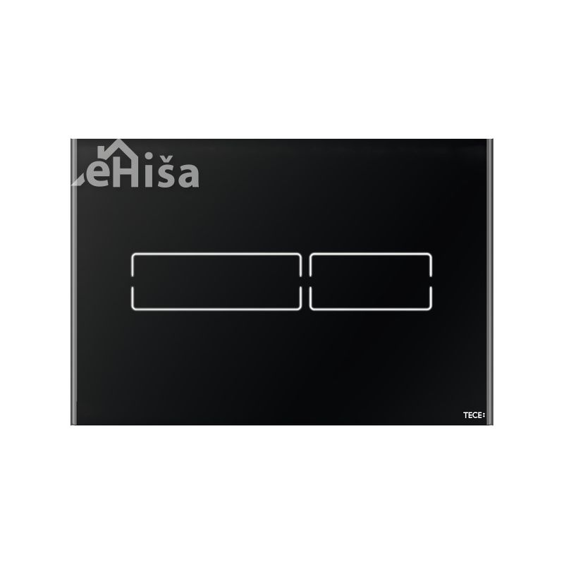 Tipka za dvokoličinsko splakovanje TeceLux-mini črno steklo TECE 9240961
