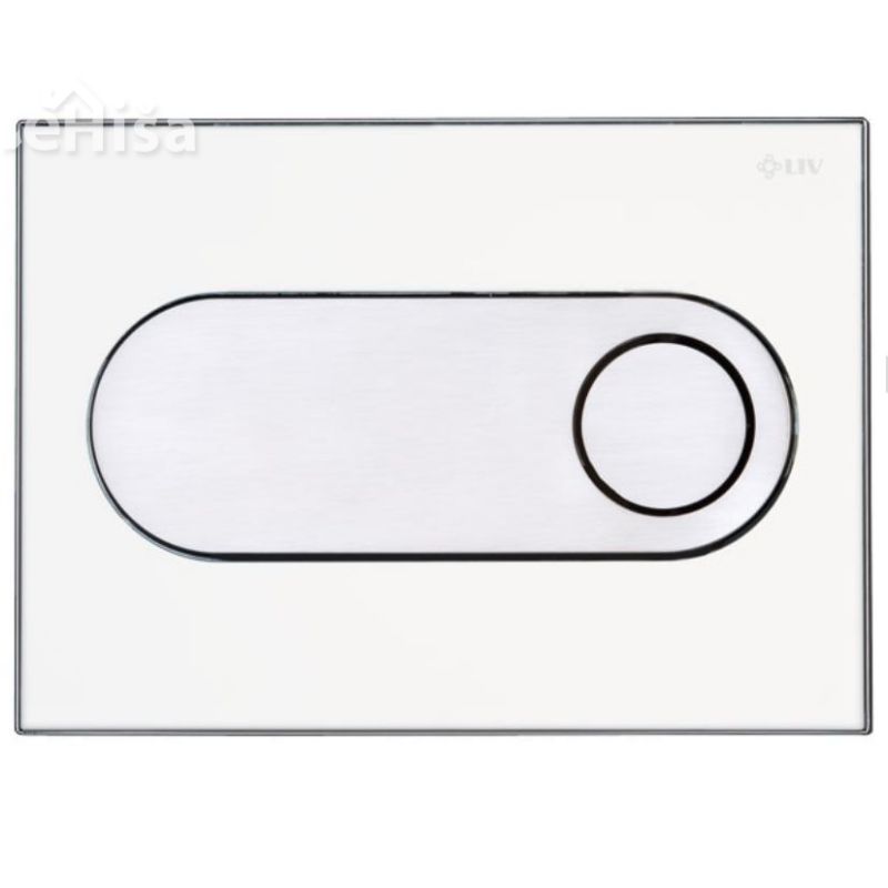 Tipka za dvokoličinsko splakovanje Zircon bela pleksi LIV 223125
