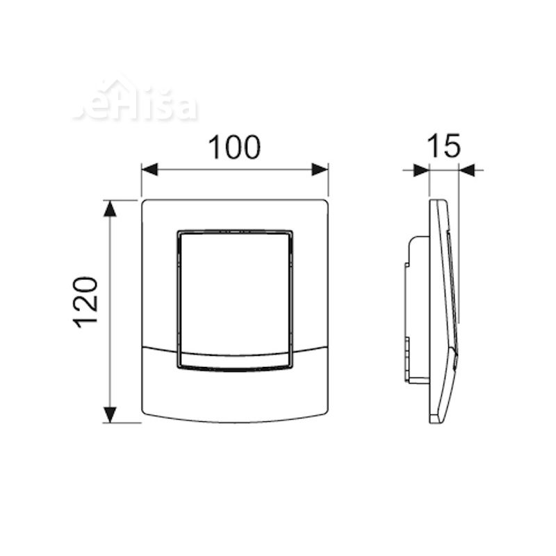 Tipka za splakovanje pisoarja Ambia bela TECE 9242100
