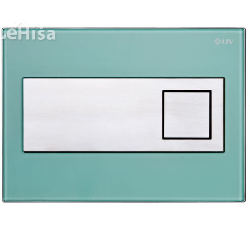 Tipka za splakovanje Ruby zelena steklo LIV 229454
