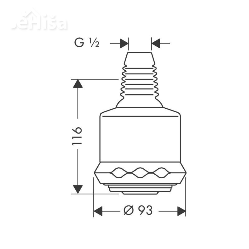 Tuš glava Clubmaster krom HANSGROHE 28496000
