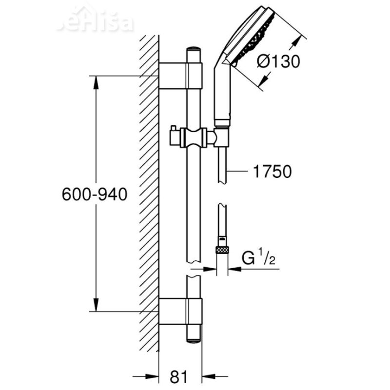 Tuš komplet Rainshower Cosmopolitan 130 GROHE 28762001