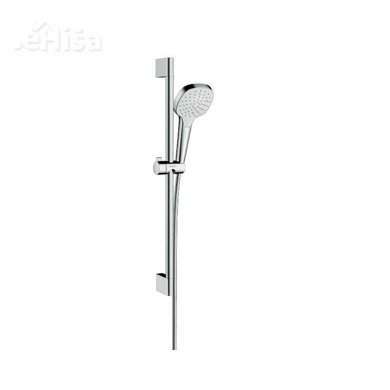 Tuš komplet z ročko in nosilcem Croma Select E brez armature 65 cm bela-krom HANSGROHE 26584400
