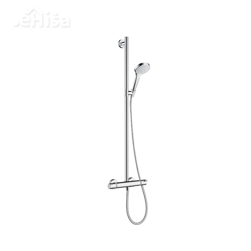 Tuš komplet z ročko in nosilcem Croma Select S bela-krom HANSGROHE 27247400
