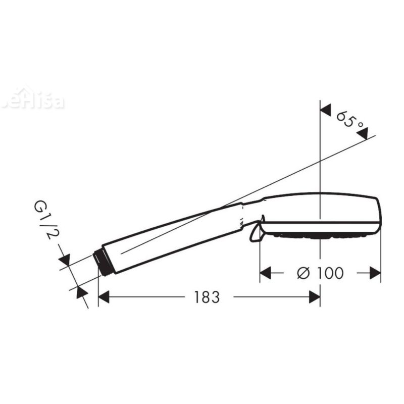 Tuš ročka Crometta 100 bela-krom HANSGROHE 26824400
