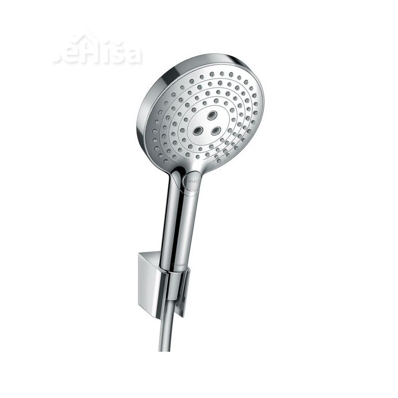 Tuš ročka Raindance Select S z nosilcem in tuš cevjo 125 cm krom HANSGROHE 26701000
