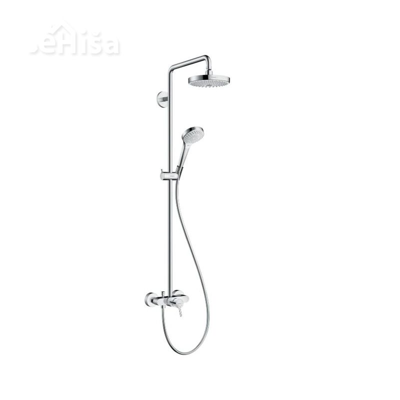 Tuš set z nadglavno prho in ročko Croma Select S 180 bela-krom HANSGROHE 27255400
