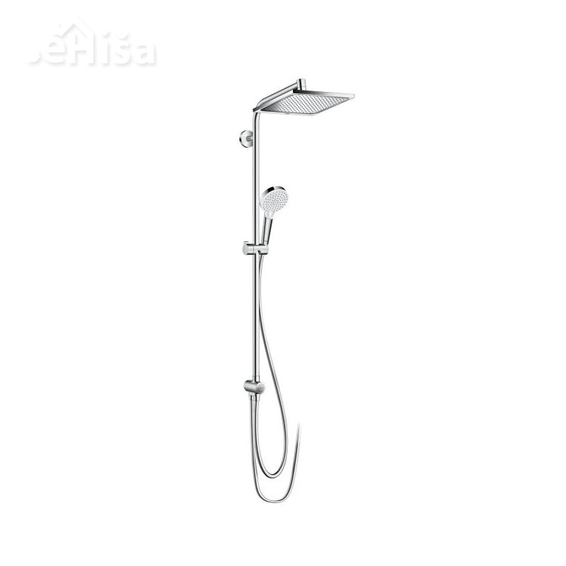 Tuš set z nadglavno prho in ročko Crometta E 240 EcoSmart krom HANSGROHE 27289000
