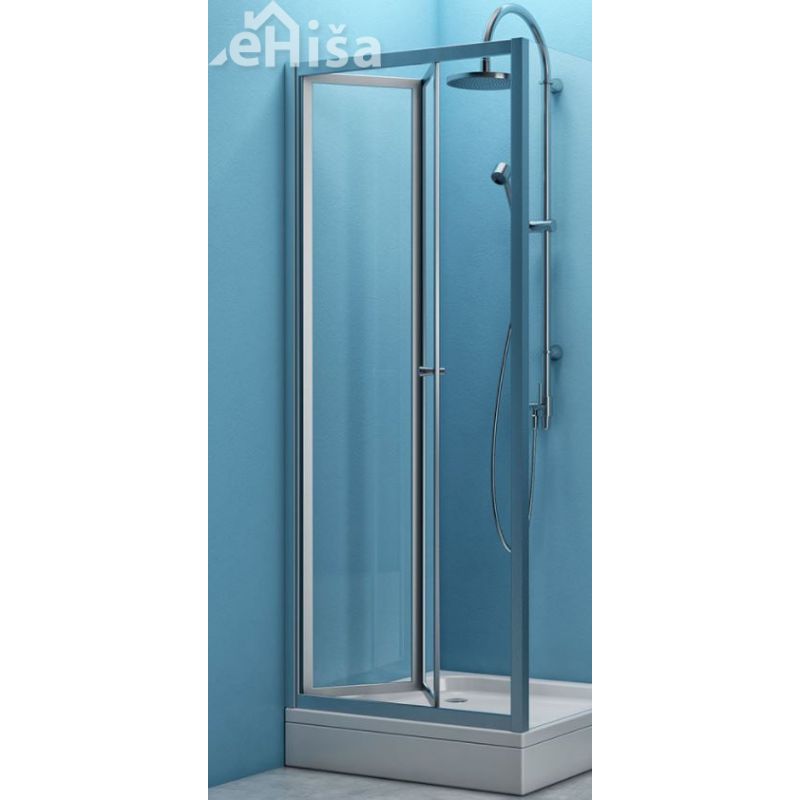 Tuš vrata zložljiva TVZ/S 90 /K Luna 90 cm kaljeno steklo silver brill proili KOLPA-SAN 534120

