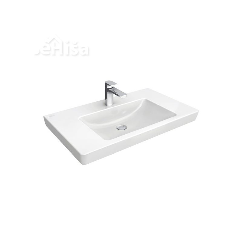 Umivalnik brez preliva SUBWAY 2.0 VANITY 80x47 cm white alpin VILLEROY & BOCH