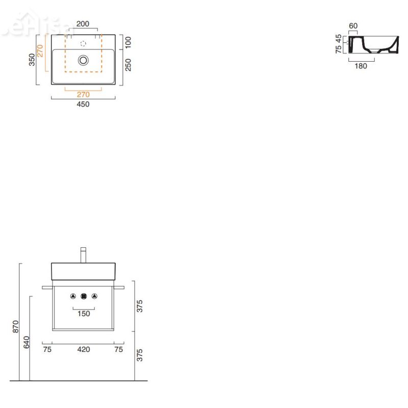 Umivalnik Premium 45x35 CATALANO 14535ZP00
