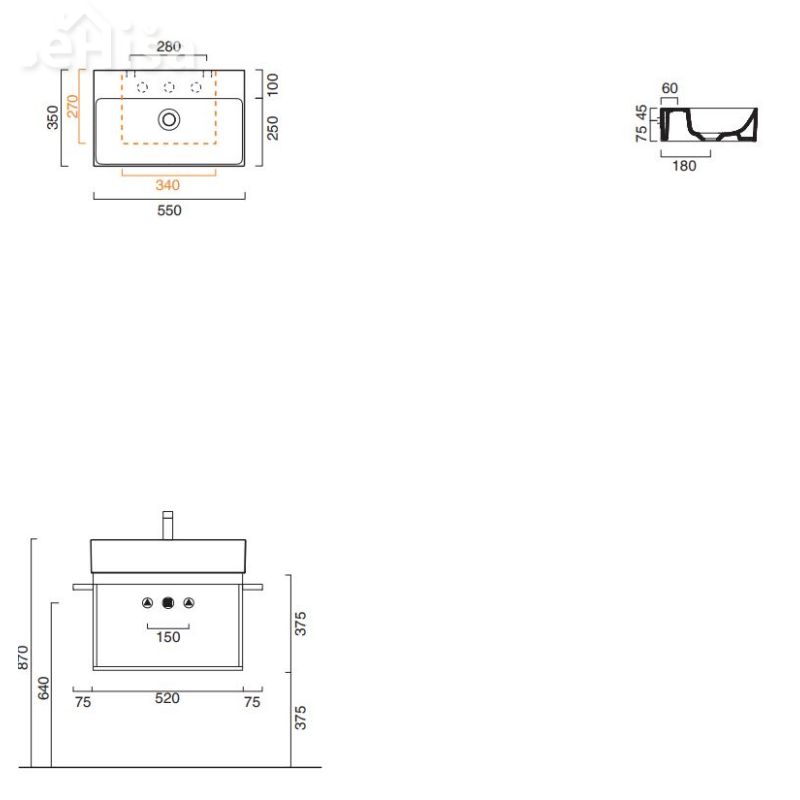 Umivalnik Premium 55x35 CATALANO 15535ZP00
