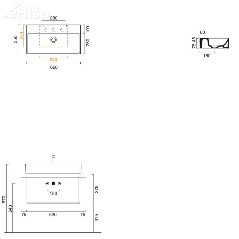 Umivalnik Premium 65x35 CATALANO 16535ZP00
