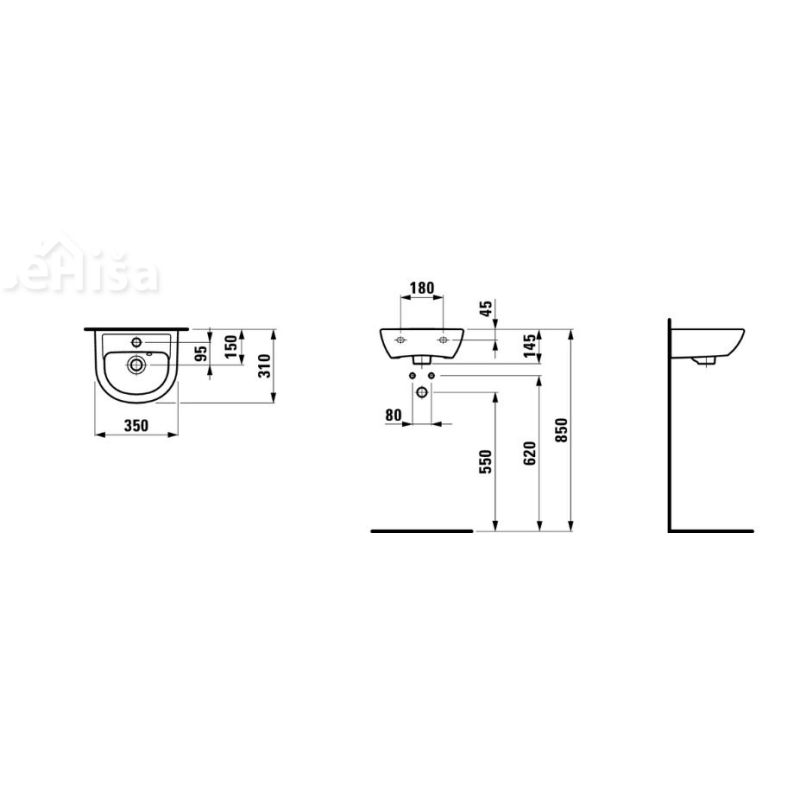 Umivalnik PRO LAUFEN 815950
