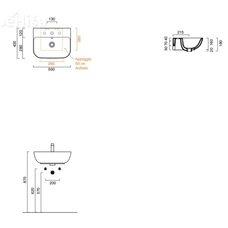Umivalnik Sfera 50x40 CATALANO 150BSF00
