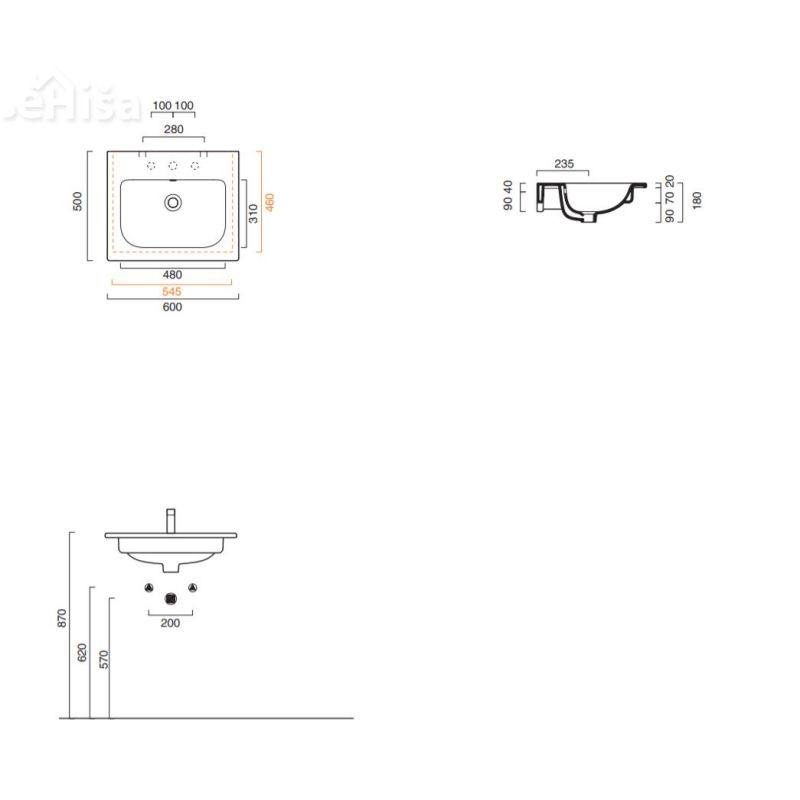 Umivalnik Sfera 60x50 CATALANO 160SFN00
