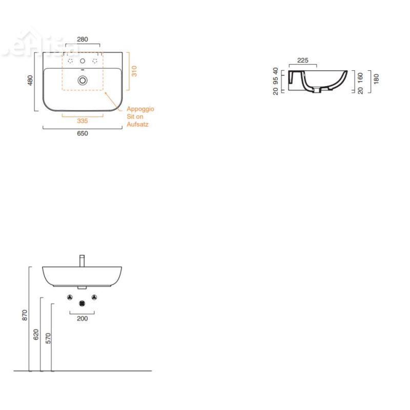 Umivalnik Sfera 65x48 CATALANO 165BSF00
