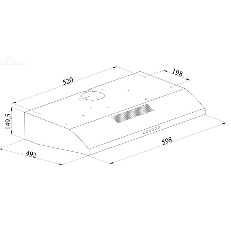 Vgradna kuhinjska napa ATENA 60 PWE EVO BELA SICCABO 242512