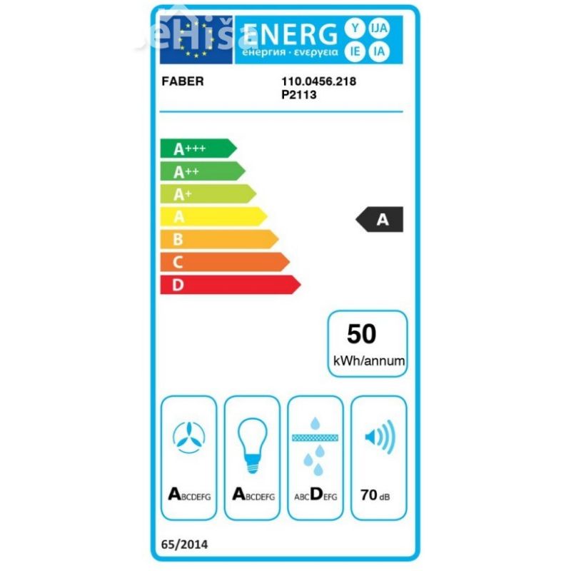 Vgradna kuhinjska napa IN-LIGHT EV8  BK MATT KL A52 FABER 7612985910484
