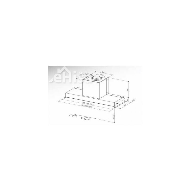 Vgradna kuhinjska napa IN-NOVA COMFORT EG6 X A60 FABER 7612981775971