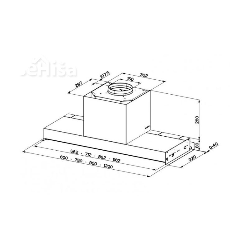 Vgradna kuhinjska napa IN-NOVA PREMIUM BK M A90 FABER 7612985885874
