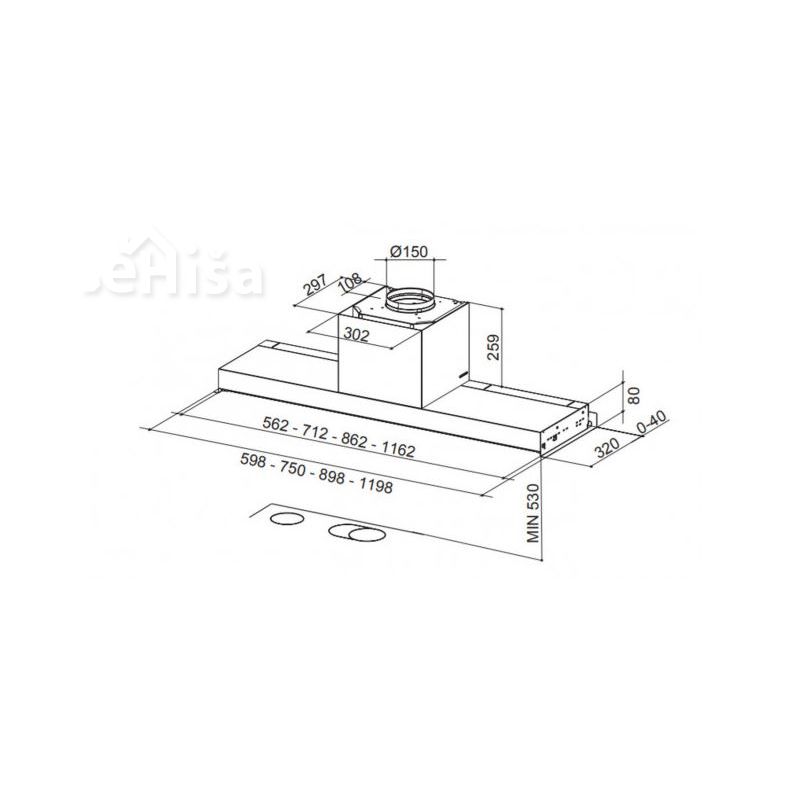 Vgradna kuhinjska napa IN-NOVA PREMIUM WH M A60 FABER 7612985886314

