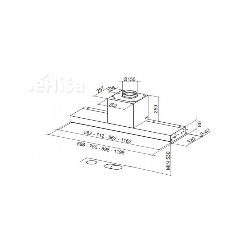 Vgradna kuhinjska napa IN-NOVA PREMIUM WH M A90 FABER 7612985886307
