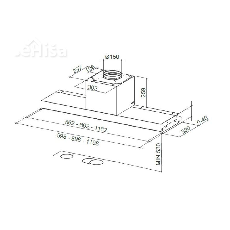 Vgradna kuhinjska napa IN-NOVA ZERO DRIP A60 anti kondenz FABER 7612985903097
