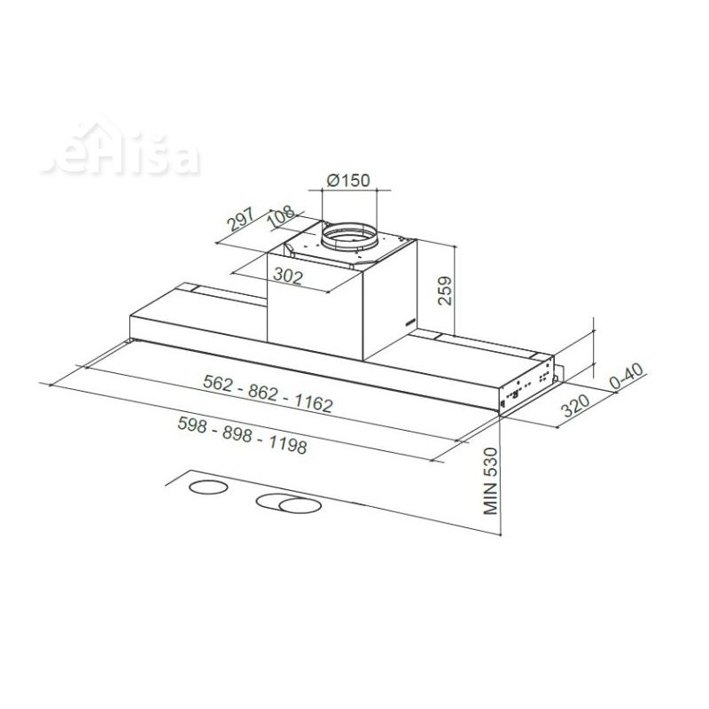 Vgradna kuhinjska napa IN-NOVA ZERO DRIP A90 anti kondenz FABER 7612985903080
