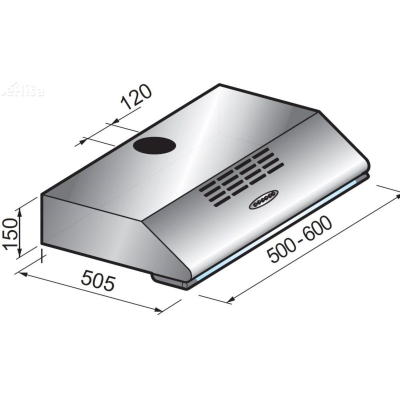 Vgradna kuhinjska napa STANDARD EVO 60 BELA SICCABO 242645
