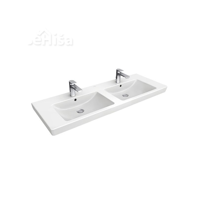 Vgradni dvojni umivalnik SUBWAY 2.0 VANITY 130x47 cm white alpin VILLEROY & BOCH
