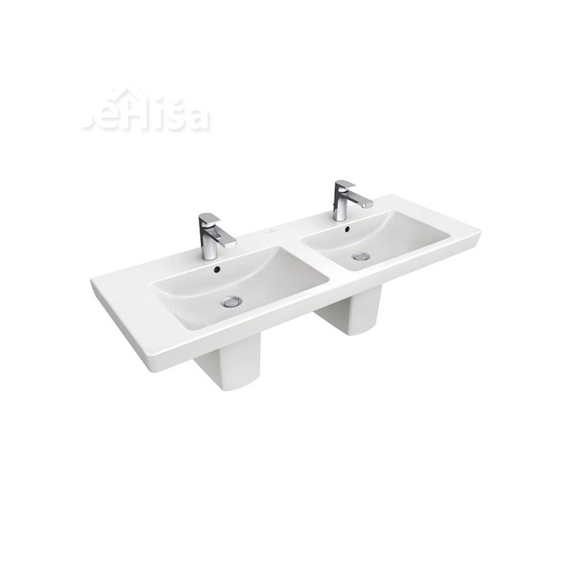 Vgradni dvojni umivalnik SUBWAY 2.0 VANITY 130x47 cm white alpin VILLEROY & BOCH
