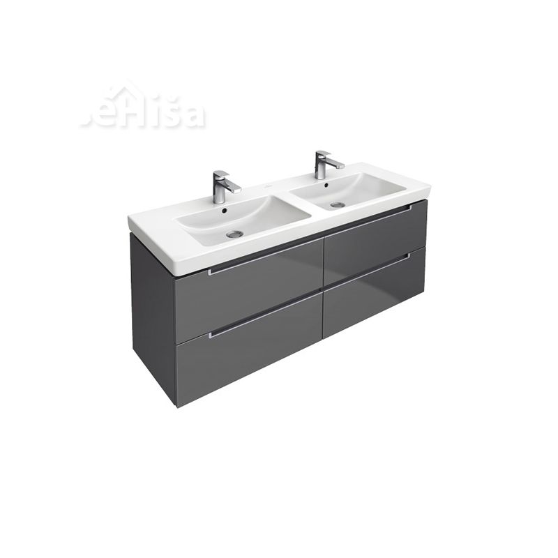 Vgradni dvojni umivalnik SUBWAY 2.0 VANITY 130x47 cm white alpin VILLEROY & BOCH

