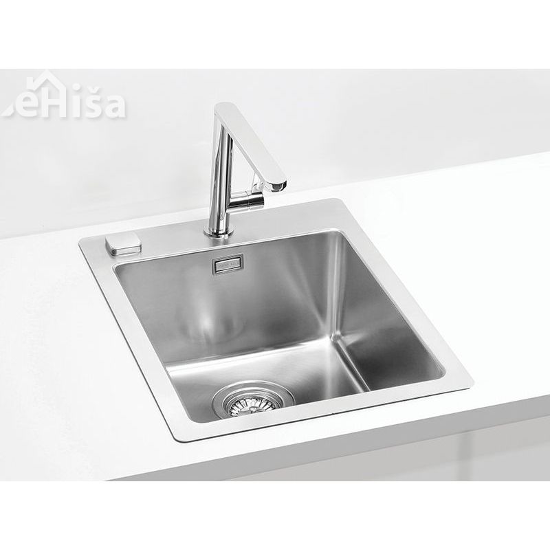 Vgradno kuhinjsko pomivalno korito PURE 10 inox 405x525 mm z sifonom ALVEUS 1103607